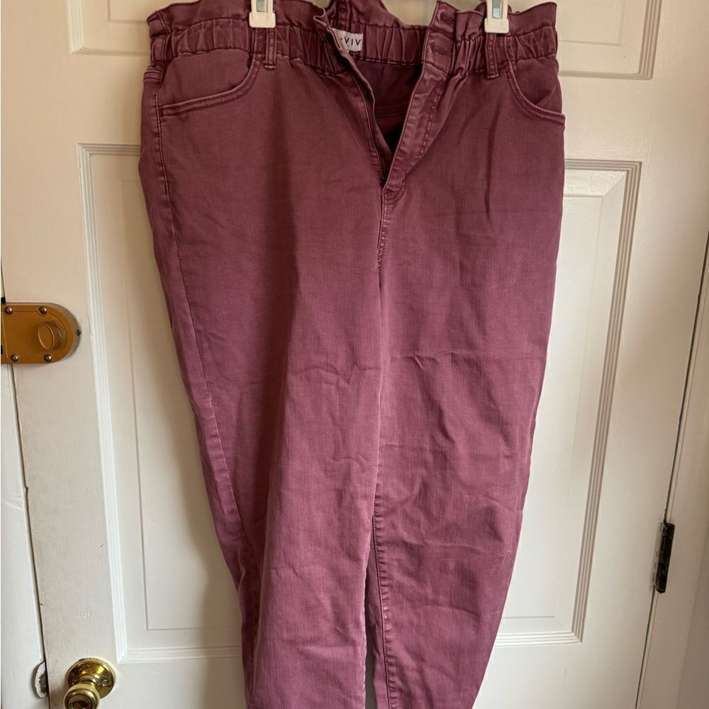 Ava and Viv elastic waist colored pants - size 16w